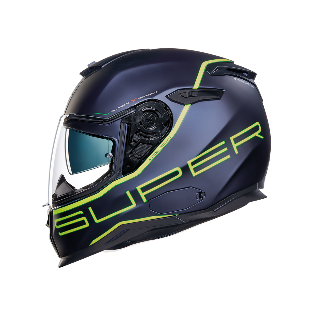 NEXX SX.100 SUPERSPEED MAT MAVİ-YESIL KASK
