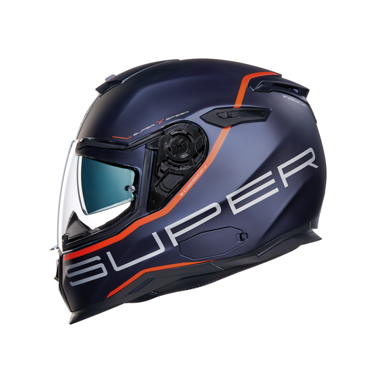 NEXX SX.100 SUPERSPEED MAT MAVİ-KIRMIZI KASK