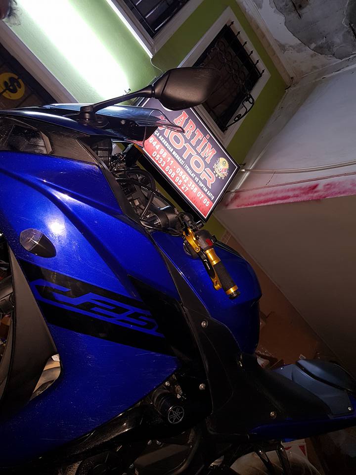 Yamaha Yzf R25 Gold Black Rizoma Elcik Manet Seti