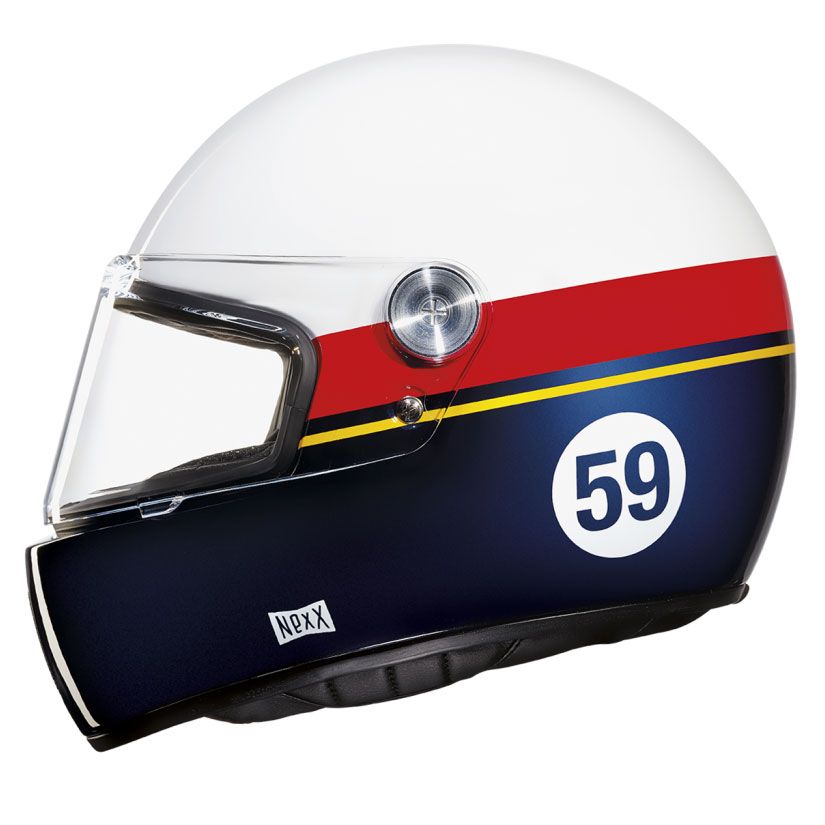 Nexx X.G100 Racer Grand Win Kask (Beyaz-Kırmızı-Mavi)