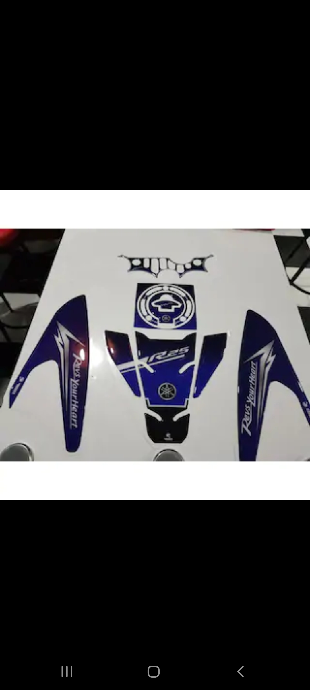 Yamaha Yzf R25 2019 Mavili Tank Pad Seti