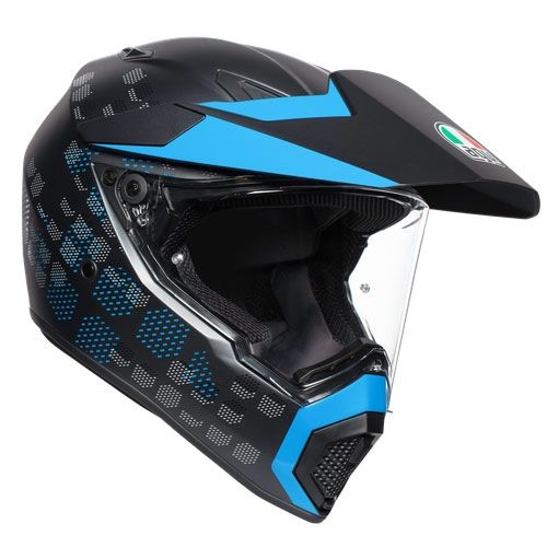 Agv AX-9 Multi Antartica Kapalı Kask (Mat Siyah/Cyan)