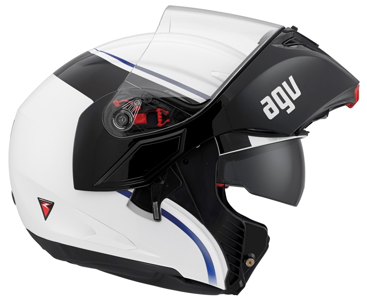 Agv Agv Compact Multi Course White Blue Çene Açilir Kask