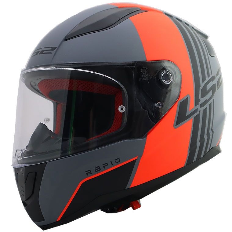 LS2 Rapid Multiply Kapalı Kask (Mat Kırmızı-Antrasit)