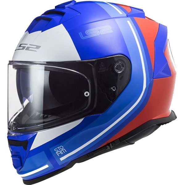 LS2 Storm Slant Kapalı Kask (Mavi-Kırmızı)