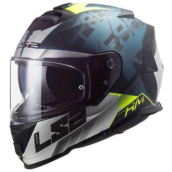 LS2 Storm Sprinter Kapalı Kask (Mat Siyah-Gri-Cobalt)