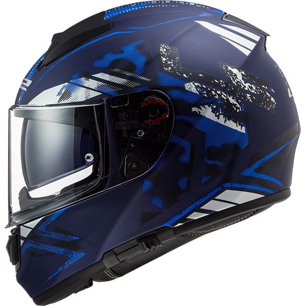 LS2 Vector Stencil Kapalı Kask (Mat Mavi)