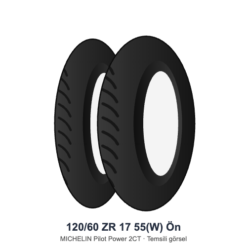 120/60 ZR 17	55(W)	Ön Lastik - MICHELIN Pilot Power 2CT