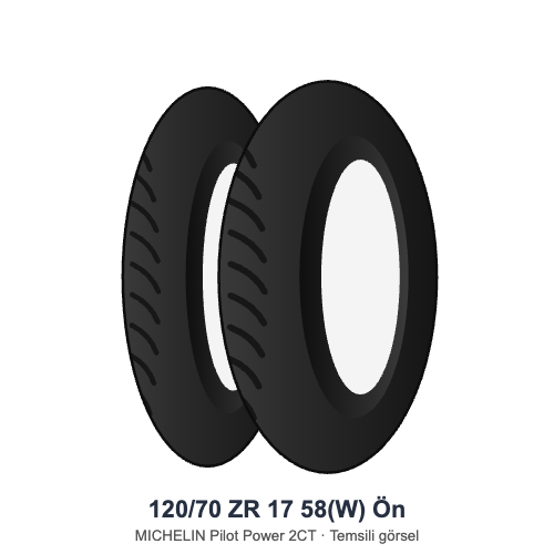 120/70 ZR 17	58(W)	Ön Lastik - MICHELIN Pilot Power 2CT