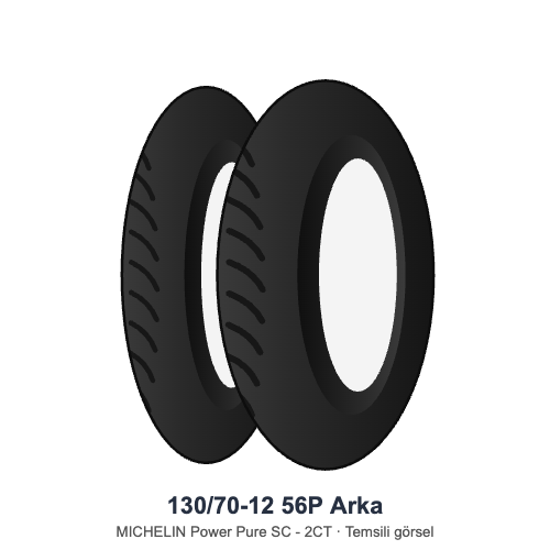130/70-12	56P	Arka Lastik - MICHELIN Power Pure SC - 2CT