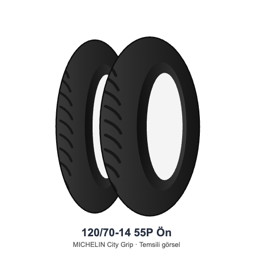 120/70-14	55P	Ön Lastik - MICHELIN City Grip