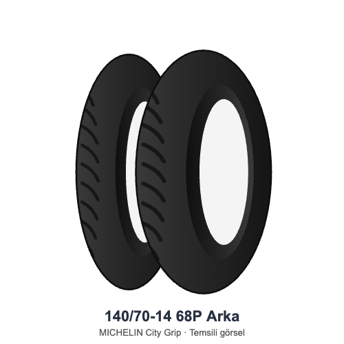 140/70-14	68P	Arka Lastik - MICHELIN City Grip