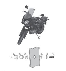 KAPPA D3101KITK SUZUKI DL 650 V-STROM (11-16) RÜZGAR SİPERLİK BAĞLANTISI