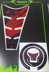 Honda Cb 250R Özel Red Black Tank Pad Seti +Depo Pad+Tank Pad