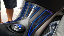 Yamaha Nmax Blue Black Özel Tank Pad Seti