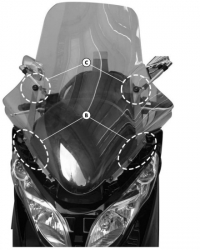 GIVI D266KIT SUZUKI BURGMAN 400 K7-K8-K9 (06-16) RÜZGAR SİPERLİK BAĞLANTISI