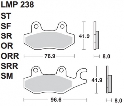 AP RACING 238 SR FREN BALATASI