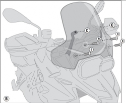 GIVI D5107KIT BMW F700GS (13-17) RÜZGAR SİPERLİK BAĞLANTISI