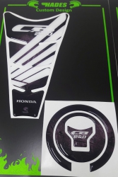 Honda Cb 250R Özel White Black Tank Pad Seti +Depo Pad+Tank Pad
