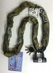 Armor 710 Military Serisi Çelik Zincir 1.80 mt. (10 mm) + U Kilit