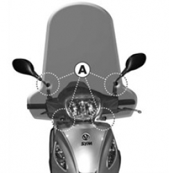 Givi A297A Sym Symphony Sr 125 (10-16) Rüzgar Siperlik Baglantısı