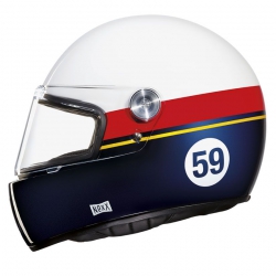 Nexx X.G100 Racer Grand Win Kask (Beyaz-Kırmızı-Mavi)