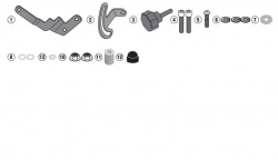 GIVI D5128KIT BMW R 1250 GS (19) RÜZGAR SİPERLİK BAĞLANTISI