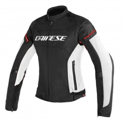 Dainese D-Frame Lady Tekstil Mont Black White Red Fluo