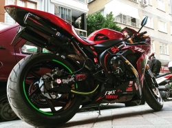 Yamaha r1 2004/06 Carbon Yoşi Tip Egzoz Seti Kısa Ara Borulu 