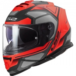 LS2 Storm Faster Kapalı Kask (Mat Kırmızı-Titanyum)