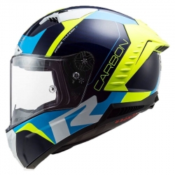 LS2 Thunder Racing 1 Kapalı Kask (Mavi-Neon Sarı)