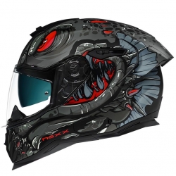 Nexx SX.100R Abisal Kapalı Kask (Mat Siyah-Kırmızı)