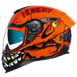 Nexx SX.100R Hungry Miles Kapalı Kask (Turuncu)