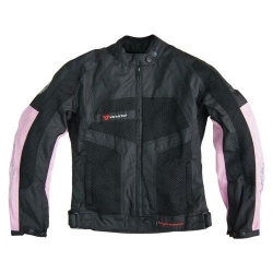 Venom Dynamic Bayan Yazlık Motosiklet Montu (Siyah-Pembe)