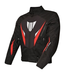 Vexo Element 4 Mevsim Motosiklet Montu (Siyah-Kırmızı)
