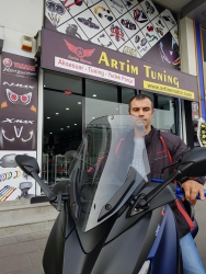 Yamaha Xmax 125-250-300-400 Ayna Tel Bağlantı Seti-Carbon Aynalı