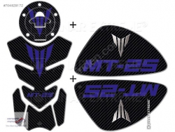 Yamaha MT25 Yarış Mavisi Karbon Full Tank Pad Takımı