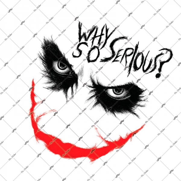 Mr. Sticker CW6 Joker Face Why Serious StickerMr.Sticker