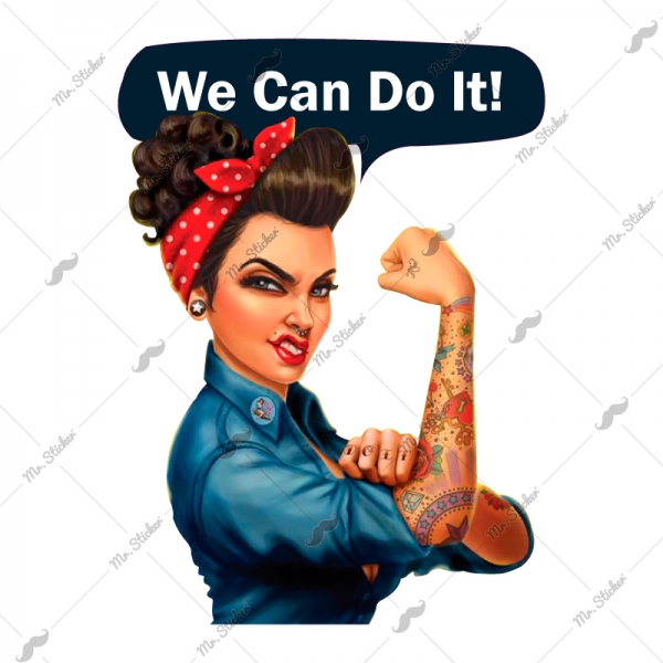 Mr.Sticker PNP47-12090 - We Can Do İt Sticker