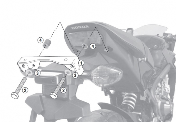 CB650 F (14>18) / CBR650F (14 > 16) Yan Çanta Bağlantı Kiti (Givi 1137KIT)