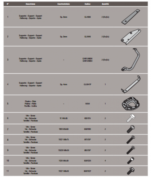 GIVI SR3105M SUZUKI DL 1000 V-STROM (14-16) ARKA ÇANTA TAŞIYICI