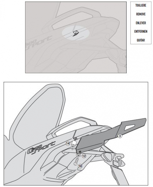 GIVI SR5105 BMW C 600 SPORT (12-15) ARKA ÇANTA TAŞIYICI