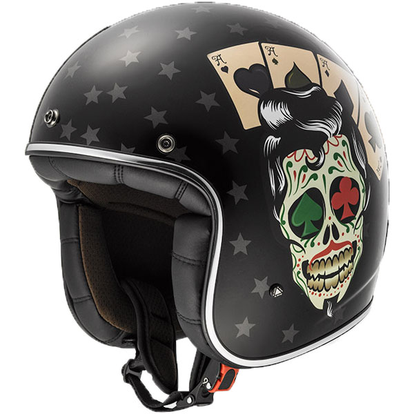 LS2 BOBBER TATTOO SİYAH KASK