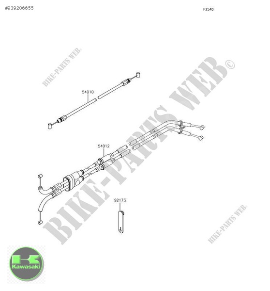 kawasaki ninja h2 gaz teli kawasaki h2 gaz teli takımı orıjınal sıfır  54012-0628