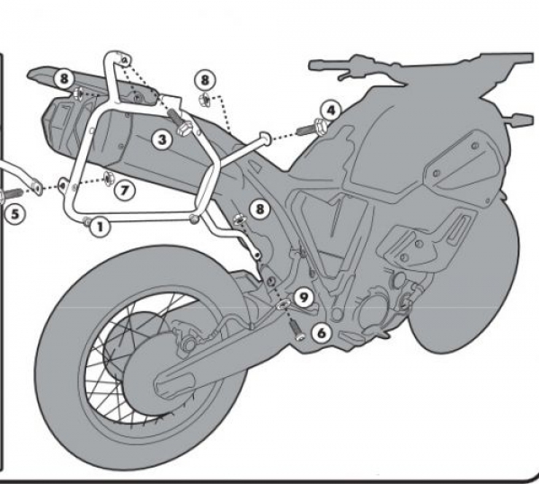 Yamaha XT 660Z Teneré (08-16) Yan Çanta Taşıyıcısı (Kappa KL363)