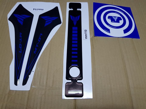 Yamaha Mt 07 Özel Race Blue Tank Pad Seti
