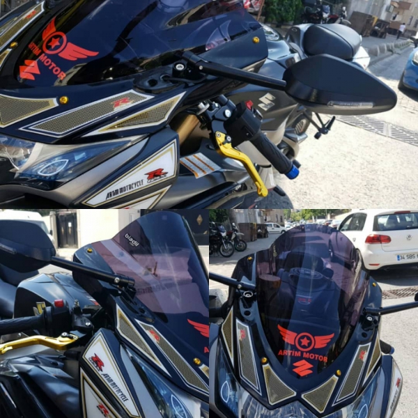 Suzuki Gsxr 1000 2009-16 Gece Görüşlü Ledli Rizoma Tip Ayna Seti Black