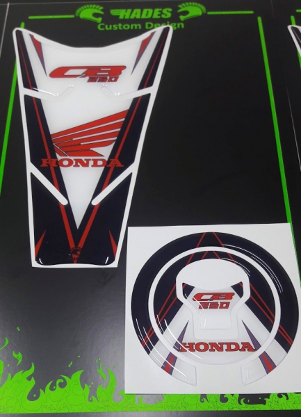  Honda Cb 250R White Red Black Tank Pad Seti+ Depo Pad +Tank Pad