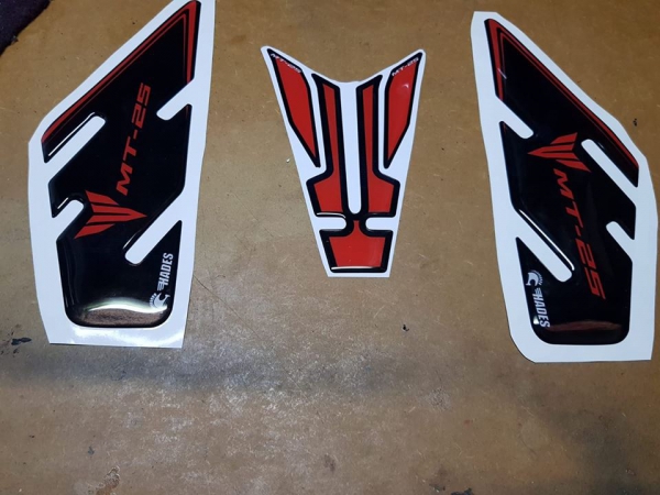 Yamaha Mt 25 Red Black Özel Tank Pad Seti
