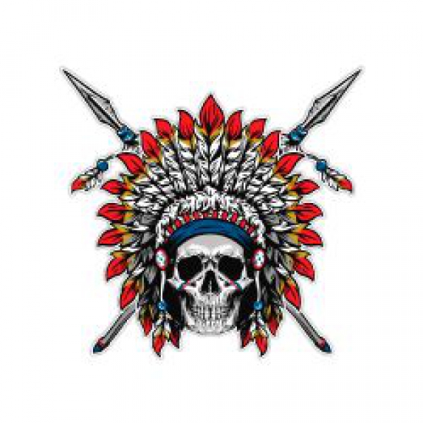 Mr.Sticker SKL45 Mohikan Kurukafa Etiketi